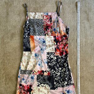 Patchwork Satin Dress